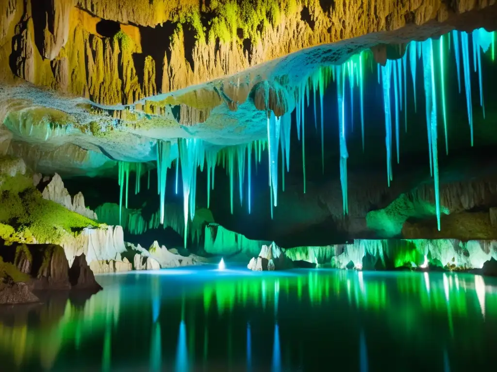 Explora las mágicas Cavernas Waitomo resplandor luminiscente con redes bioluminiscentes creando un efecto estrellado