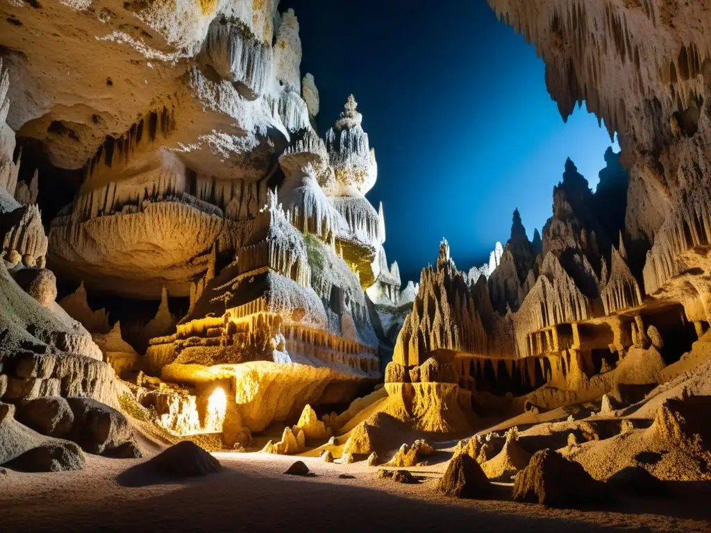 Maravillas subterráneas de las Grutas de Postojna: impresionante belleza de las formaciones de piedra caliza iluminadas por luz natural en las cuevas