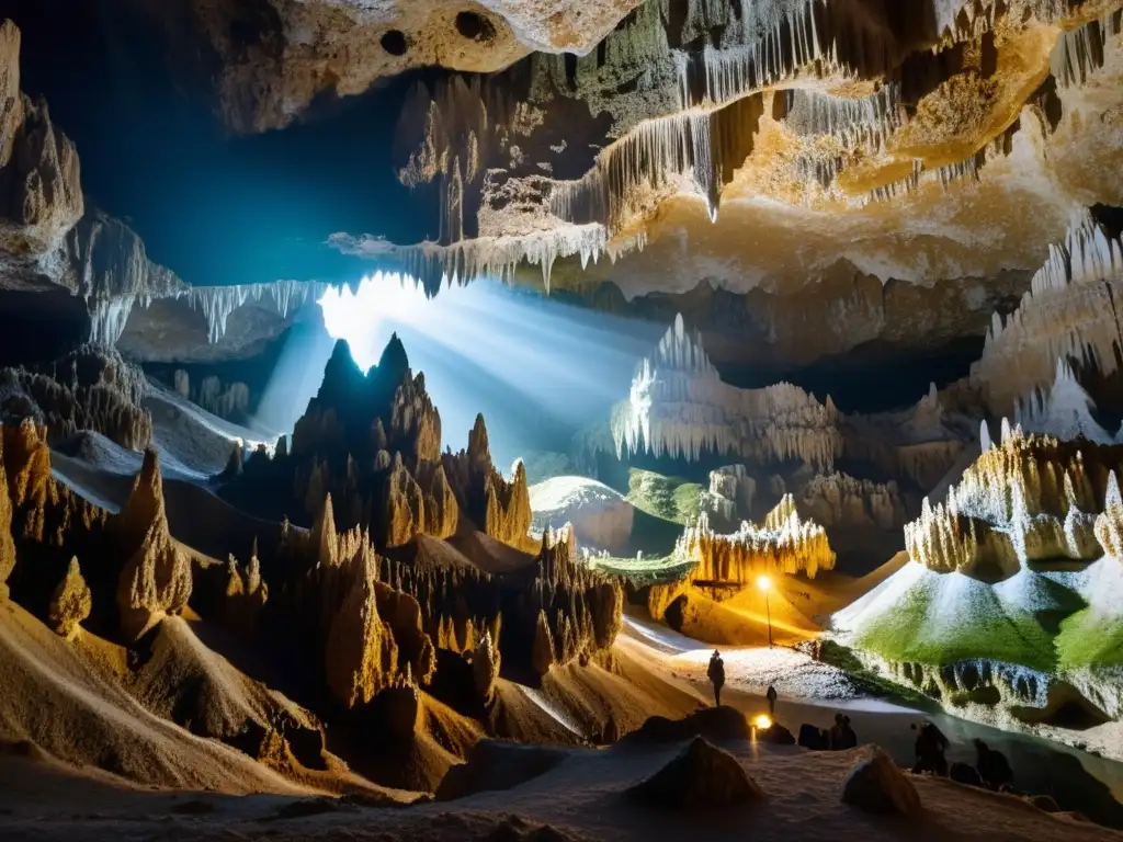 Descubre las maravillas subterráneas de las Grutas de Postojna, con sus formaciones de piedra caliza iluminadas por la luz natural