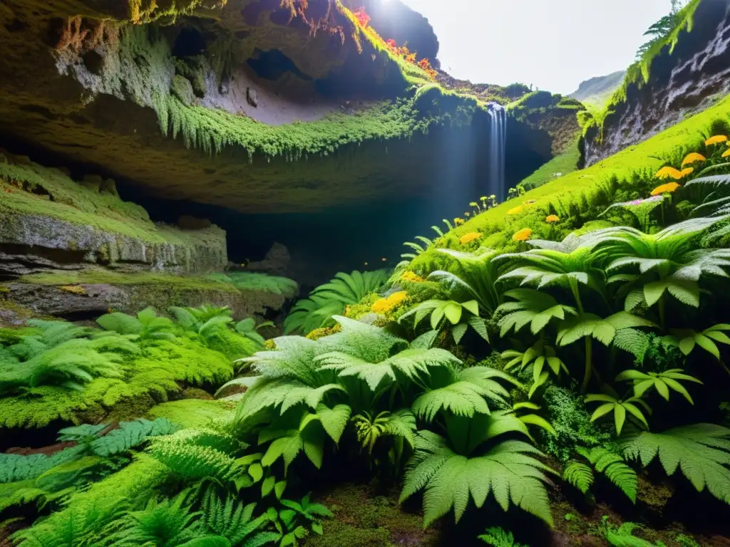 Maravillosas cuevas subterráneas iluminadas por la luz natural, destacando la importancia de minimizar impacto en ecosistemas subterráneos