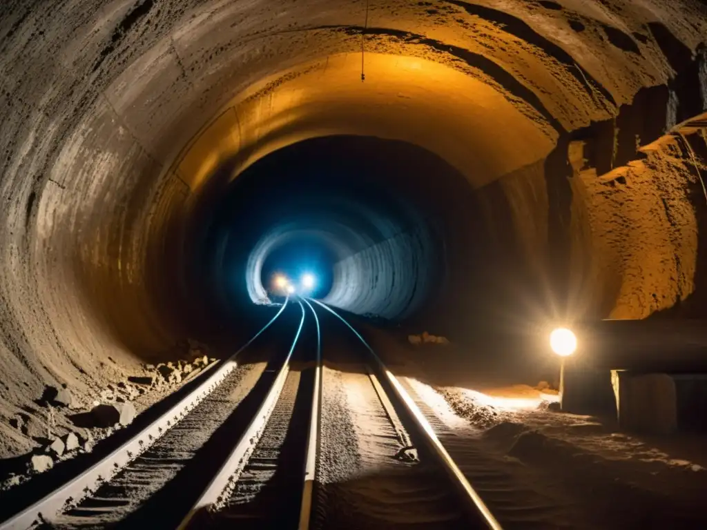 Mineros en túneles históricos de Potosí, trabajando bajo la luz de sus lámparas, rodeados de roca y madera