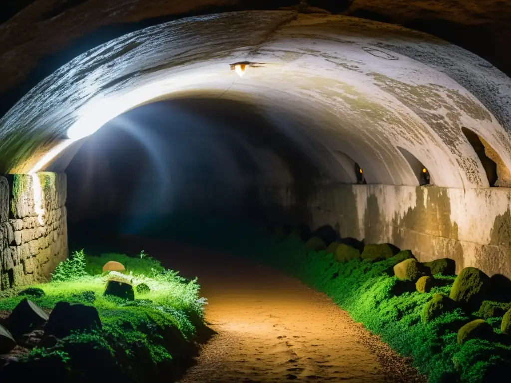 Explora la misteriosa belleza de los túneles secretos en una fotografía de alta resolución