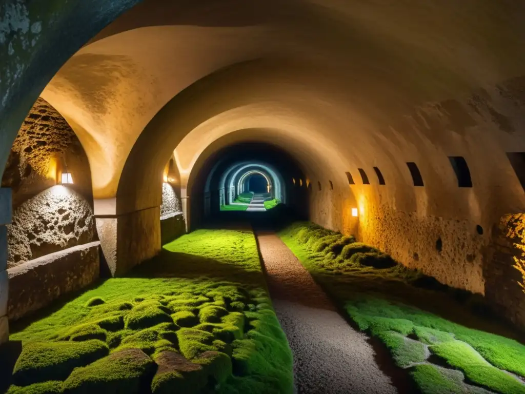 Explora las misteriosas galerías subterráneas de la fortaleza Ehrenbreitstein, con sus paredes de piedra cubiertas de musgo y pasajes arqueados iluminados de forma atmosférica