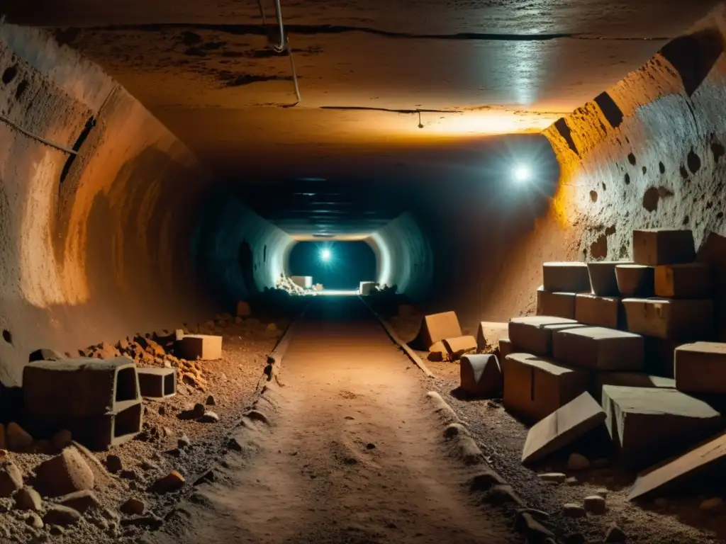 Exploración en túnel subterráneo con Realidad Aumentada historia subterránea