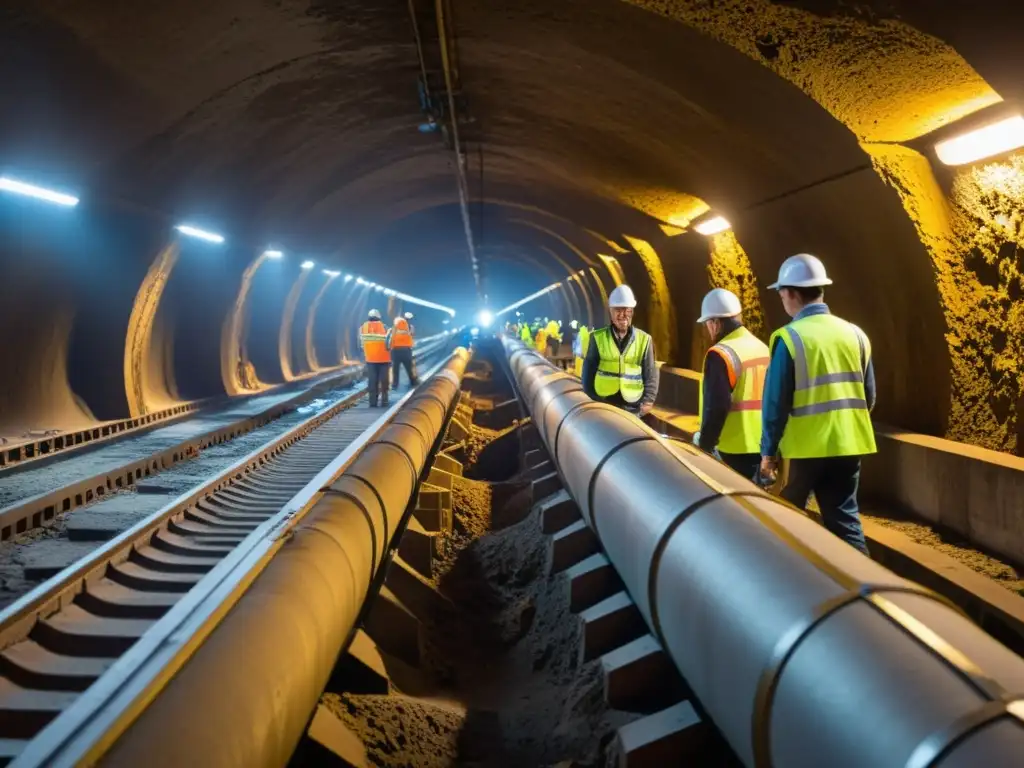 Reconstrucción de túneles derrumbados: Ingenieros restauran la arquitectura subterránea histórica entre escombros y pasajes iluminados
