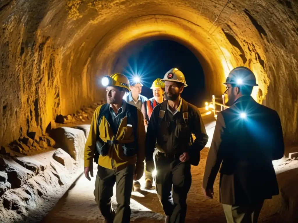Exploración guiada en la mina: Historia y aventura bajo tierra Recorridos por minas históricas expertos: guías llevan visitantes por túneles mineros iluminados, con herramientas históricas y vestimenta adecuada