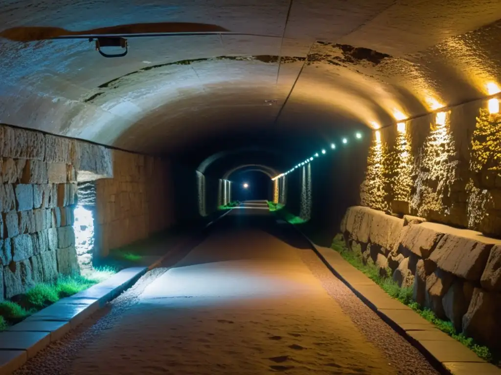 Túnel subterráneo lleno de misterio y aventura Explora los secretos de la aventura subterránea con protocolos de seguridad