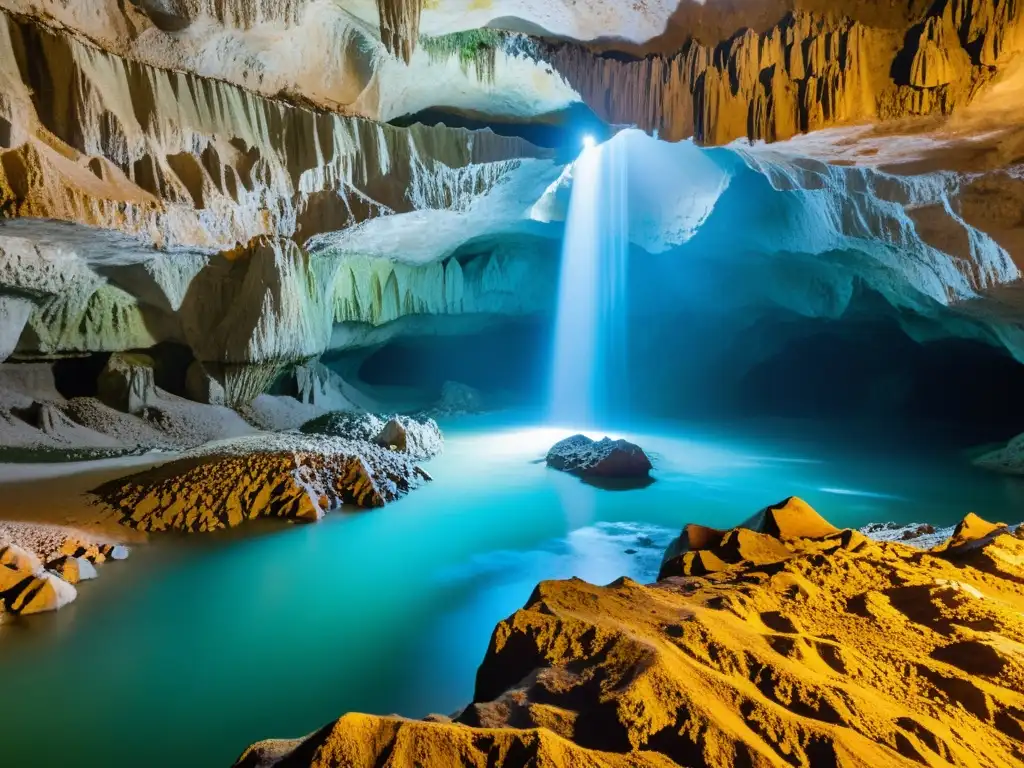 Maravillosa cámara subterránea en las Cuevas de Skocjan, Eslovenia