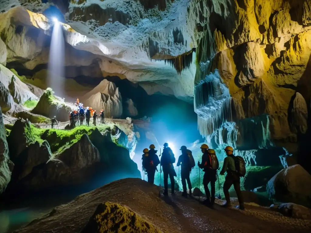 Exploración subterránea en las grutas Skocjan: aventureros en ruta entre estalactitas y estalagmitas