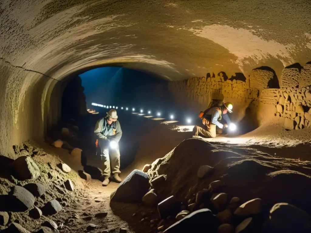 Talleres de arqueología exploran túneles antiguos, descubriendo secretos de civilizaciones perdidas en intrincadas paredes de musgo