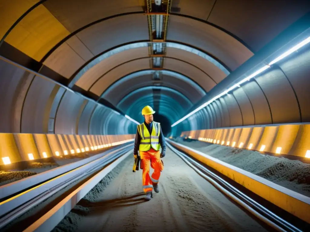 Trabajadores usan métodos acelerados en la construcción de túneles, fusionando innovación y precisión en un ambiente de urgencia