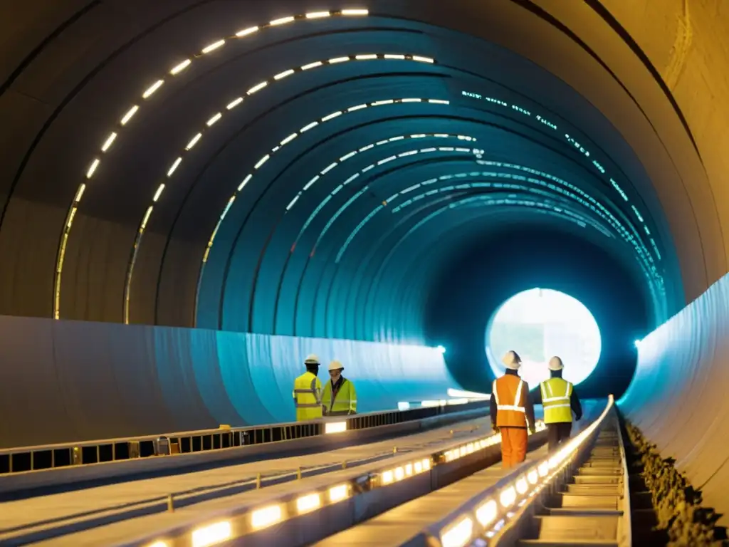 Trabajadores en un sitio de construcción de túneles utilizan nanotecnología para reforzar la estructura