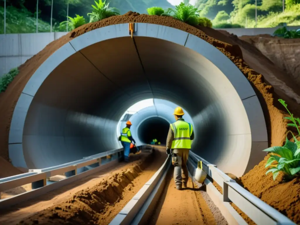 Trabajadores integran biodiversidad en túnel, destacando la ecología subterránea en la construcción