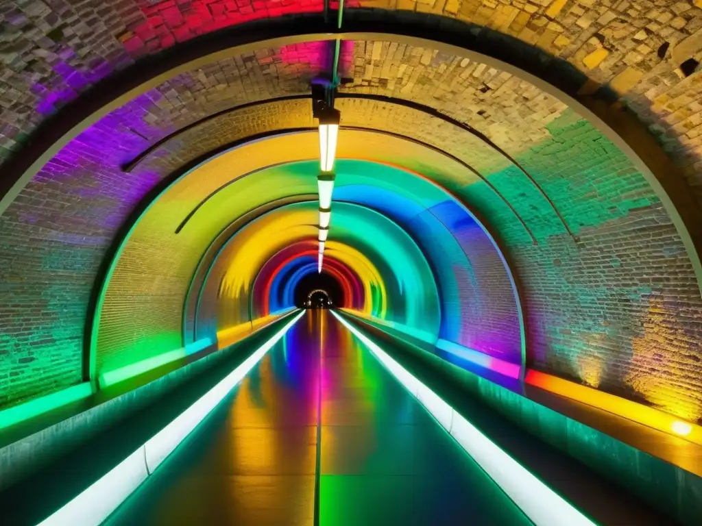 Un túnel histórico convertido en atractivo turístico vibrante, con luces coloridas y beneficios para el desarrollo de la zona