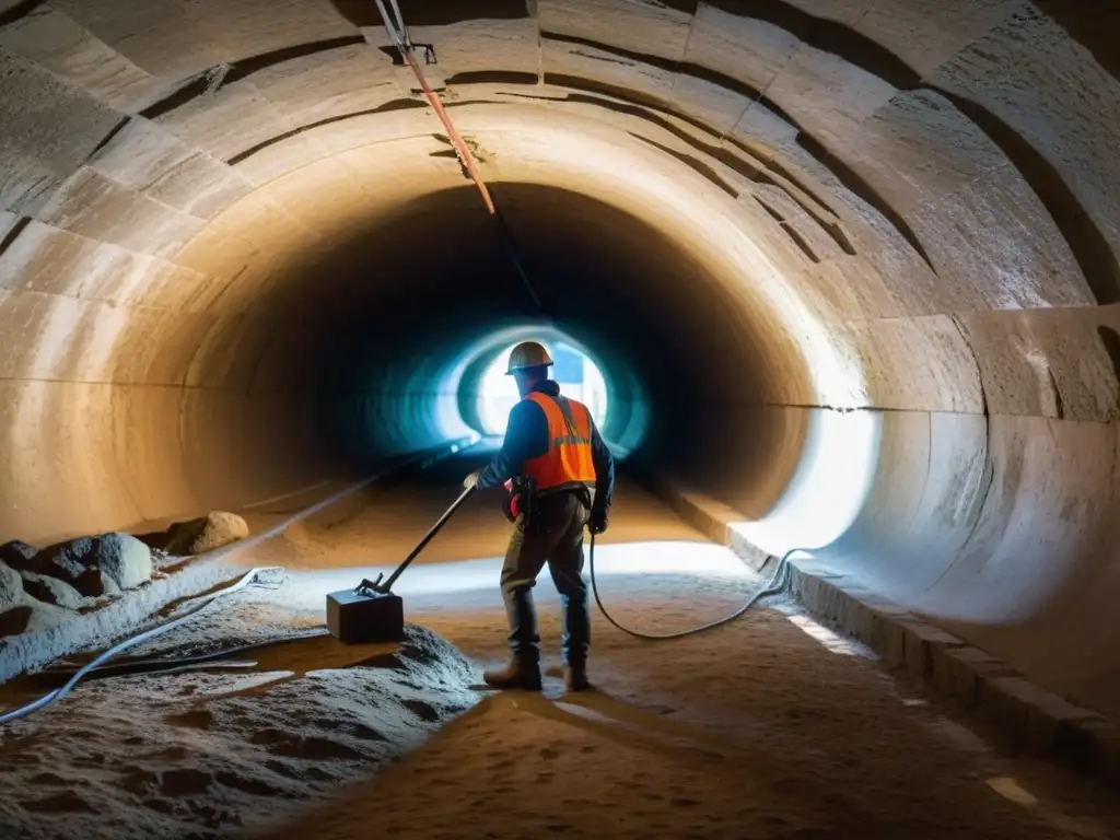 Exploración en túnel histórico con detección de metales en la búsqueda de tesoros