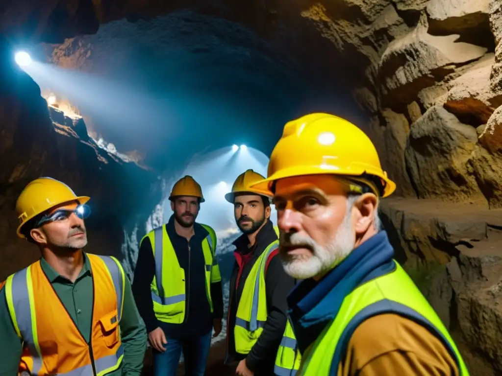 Exploración en túnel histórico con guía turística