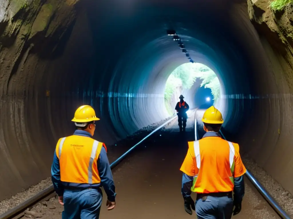 Exploración en túnel: ingenieros examinan la estructura en la misteriosa atmósfera subterránea