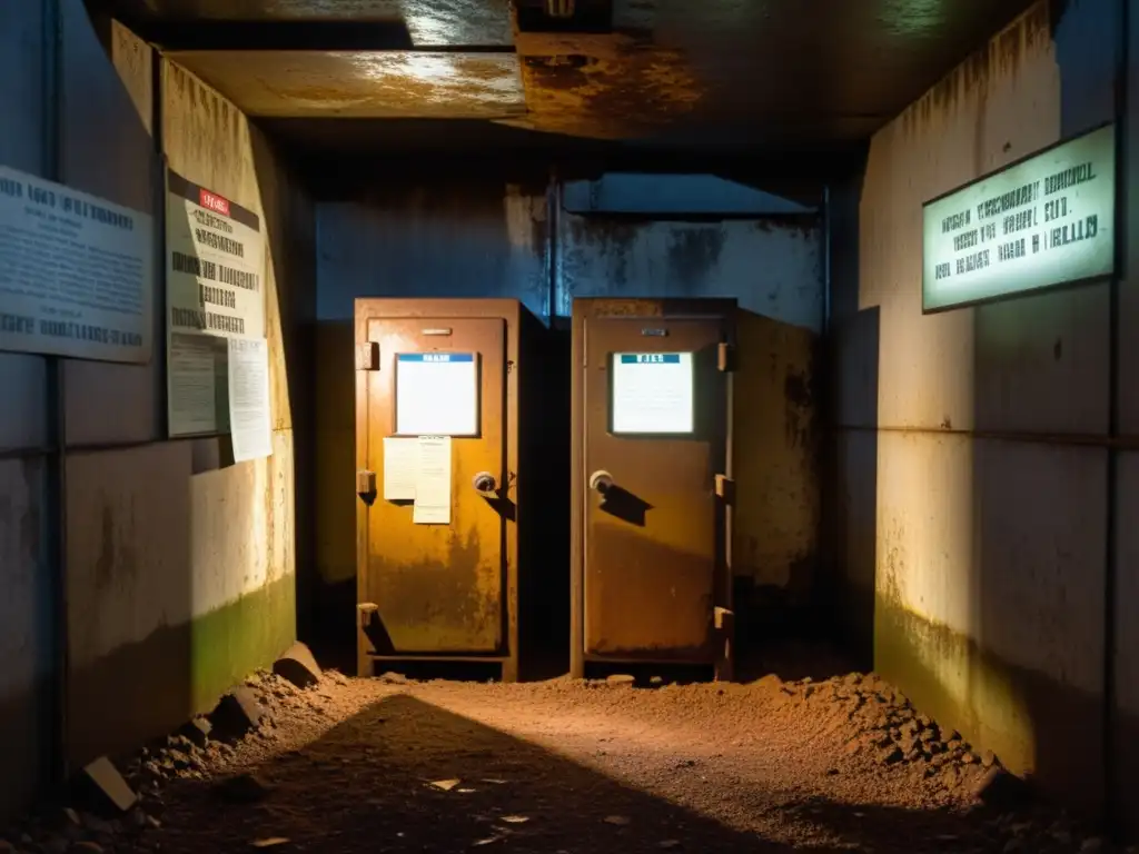 En el túnel del tiempo, reliquias de la Guerra Fría emergen entre sombras y polvo, revelando un pasado olvidado