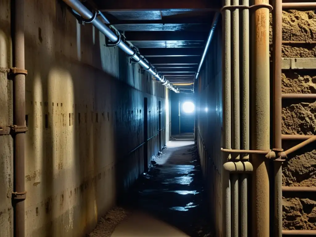 Interconexión de túneles de escape de Alcatraz, revelando la intriga y la claustrofobia de las galerías subterráneas