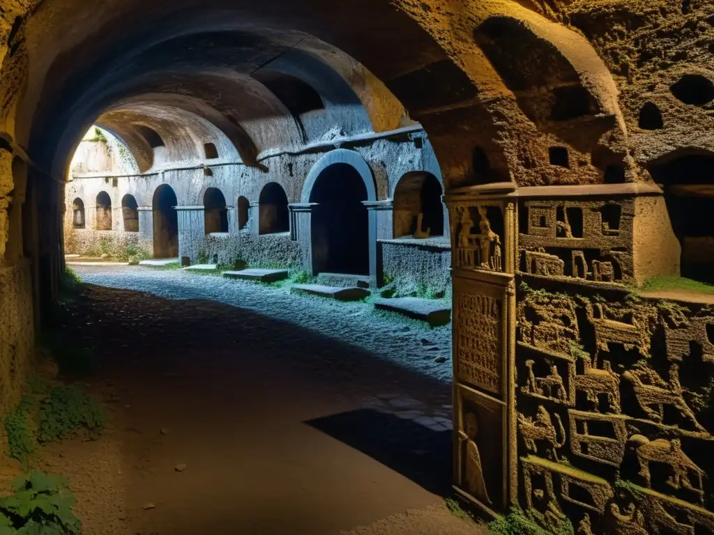 Guía para explorar túneles históricos en las antiguas catacumbas de Roma, con pasadizos centenarios, tumbas y restos óseos