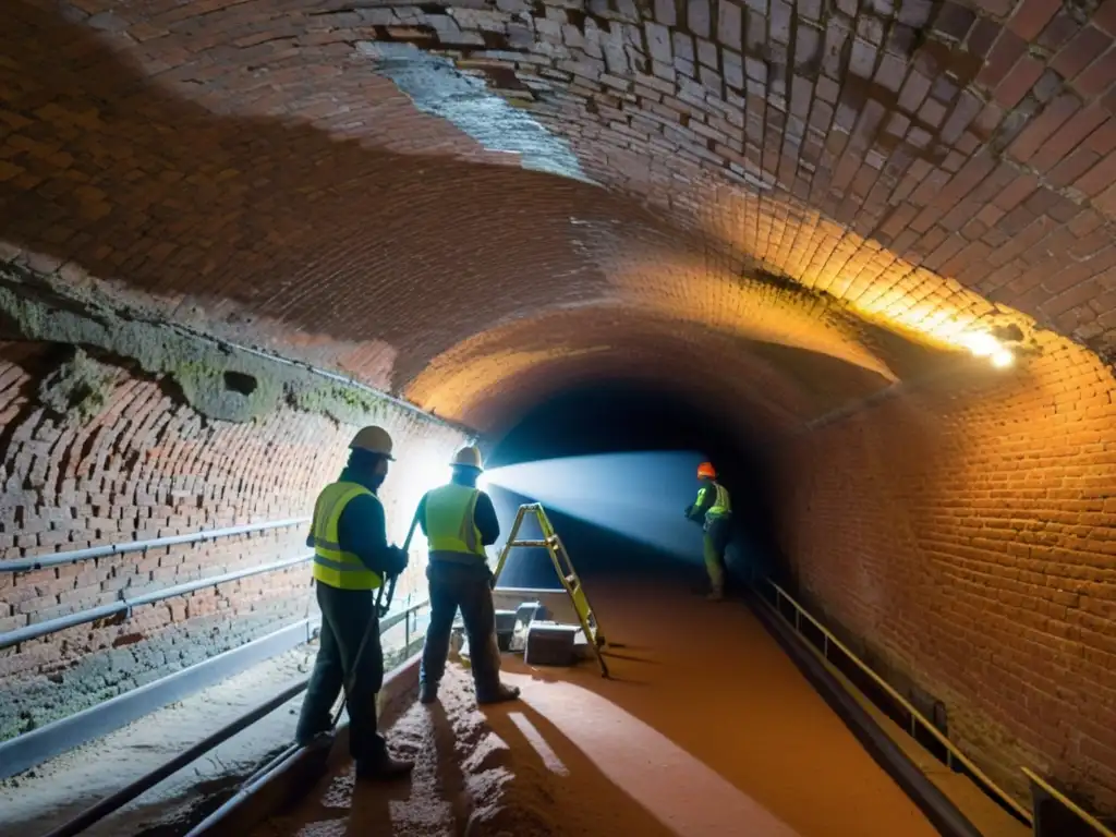 Invertir en restauración túneles históricos: Expertos restauran con cuidado el antiguo túnel, revelando su rica historia y arquitectura original