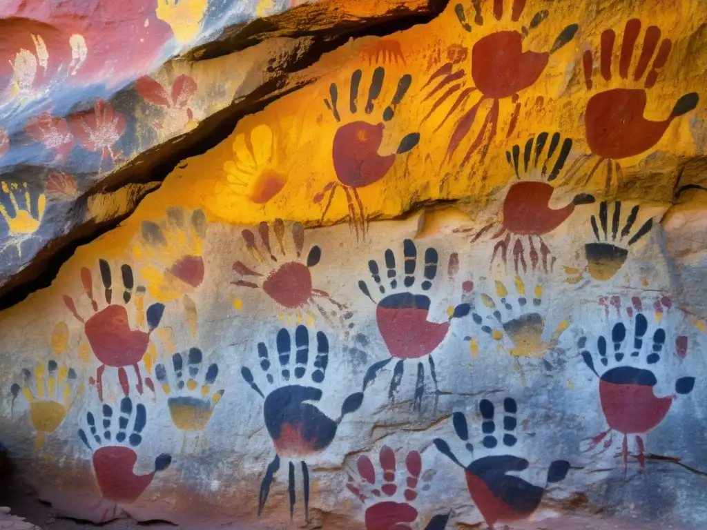 Vibrantes pinturas rupestres de leyendas indígenas en la Cueva de las Manos eco