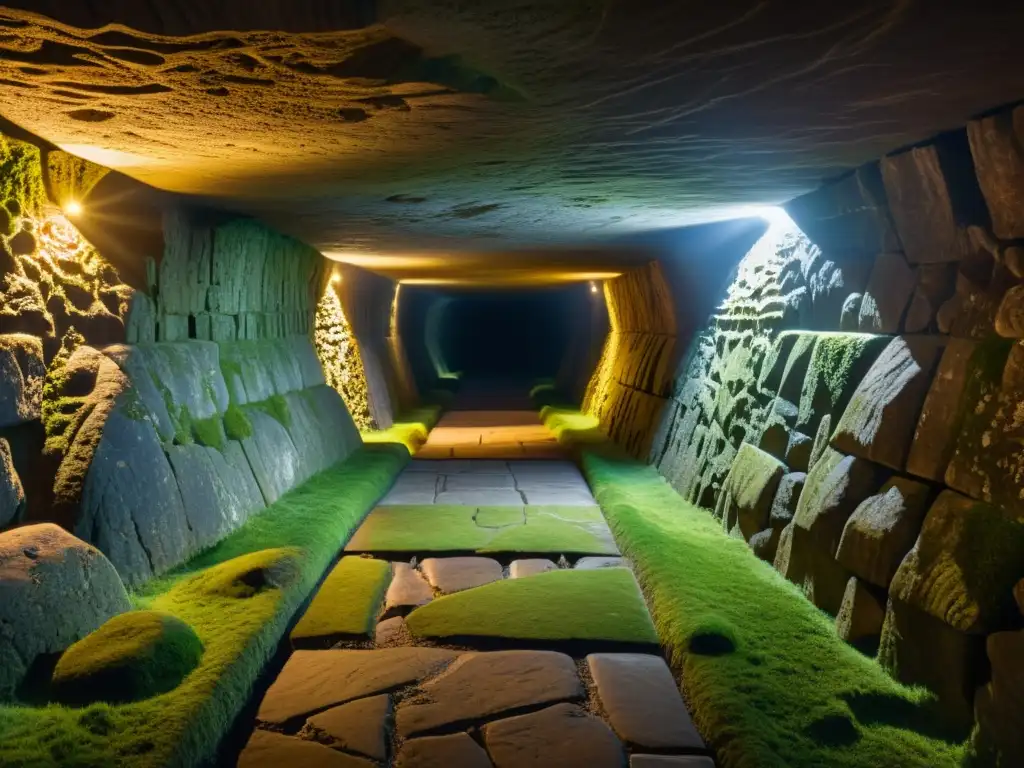 Exploración virtual túneles Edad Piedra: Intrincadas carvings y runas iluminadas por antorchas en Maeshowe