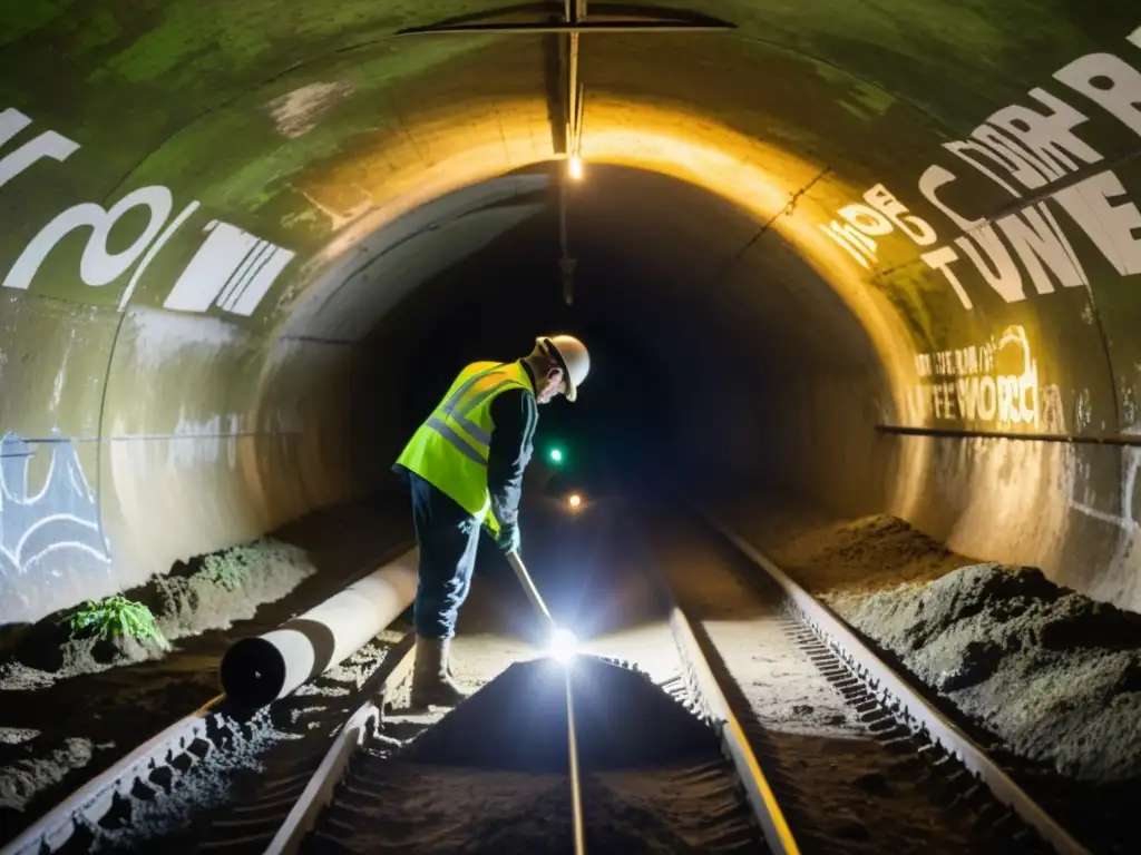 Voluntarios restaurando y preservando un túnel de la Primera Guerra Mundial, mostrando la dedicación a la conservación de sitios históricos